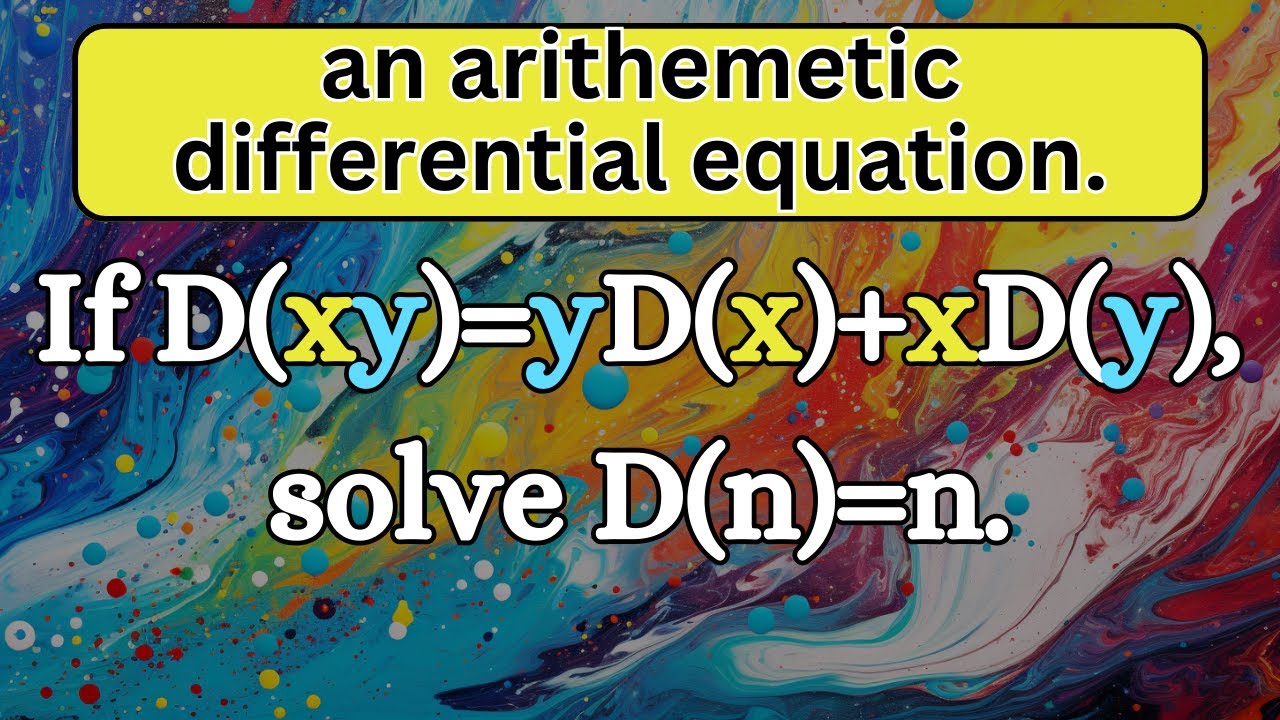 an arithmetic differential equation.