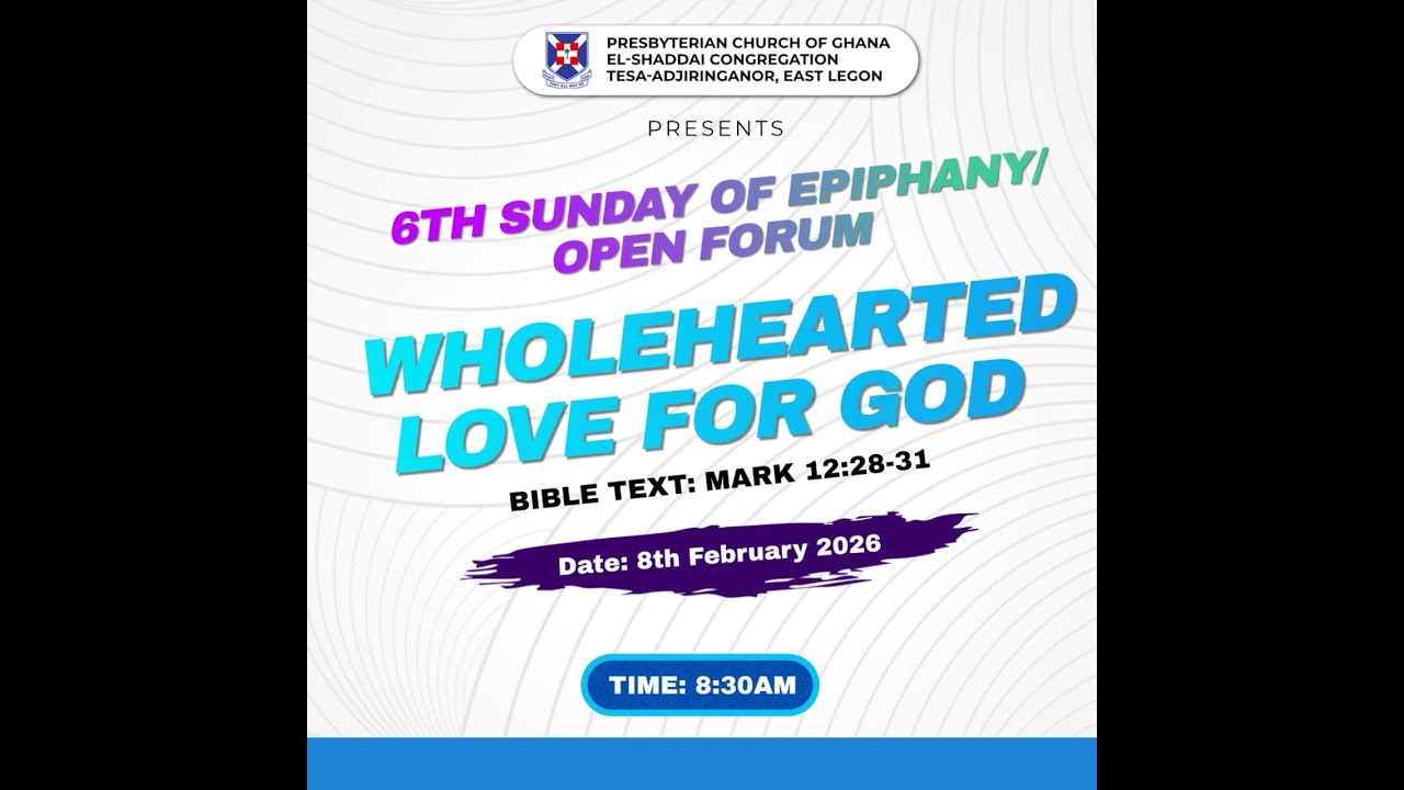JOINT SERVICE:  6TH SUNDAY OF EPIPHANY / OPEN FORUM (8/2/2026)