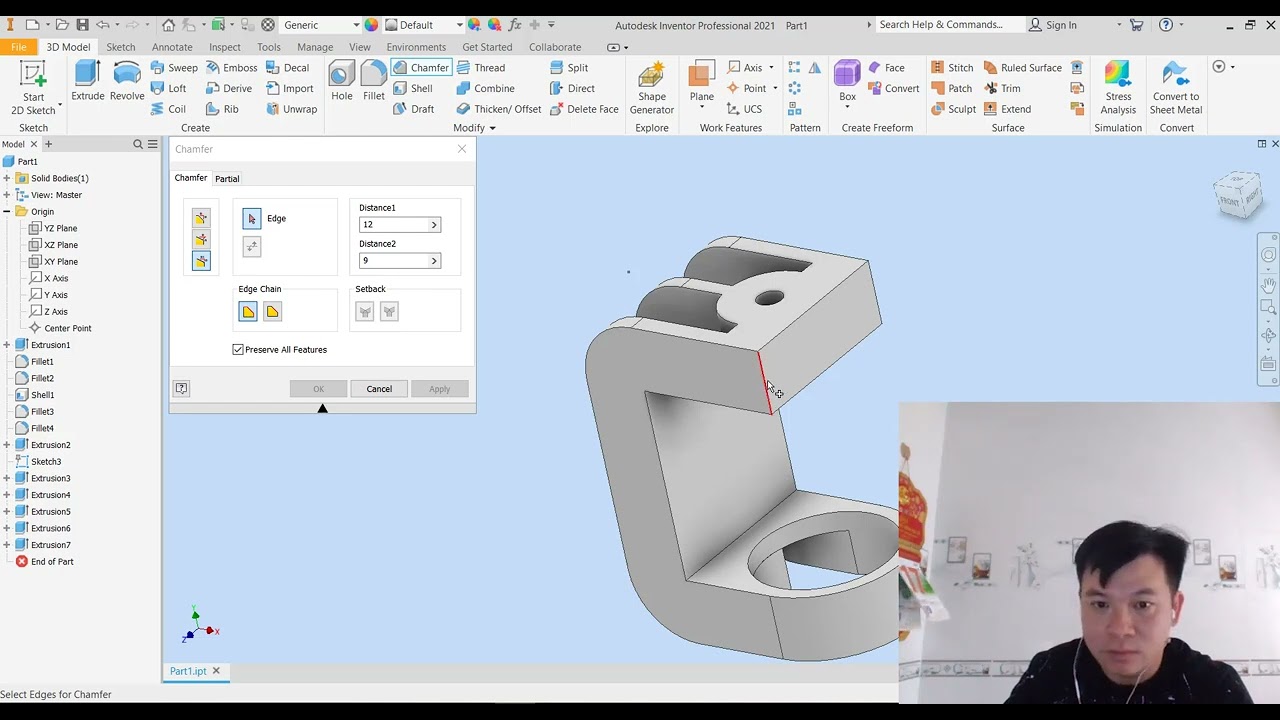 Complex 3D CAD Modeling in Autodesk Inventor Advanced Tutorial part 02