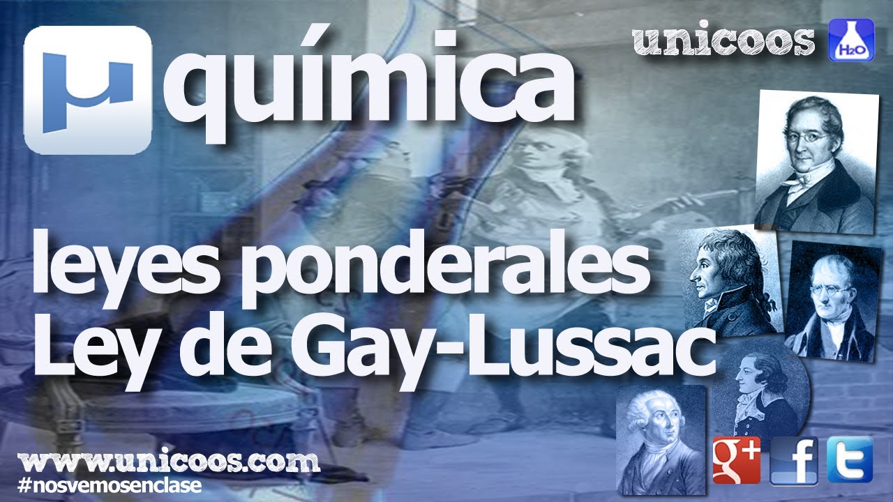 Ley de GAY-LUSSAC o de los volúmenes de combinación 4ºESO quimica unicoos leyes ponderales