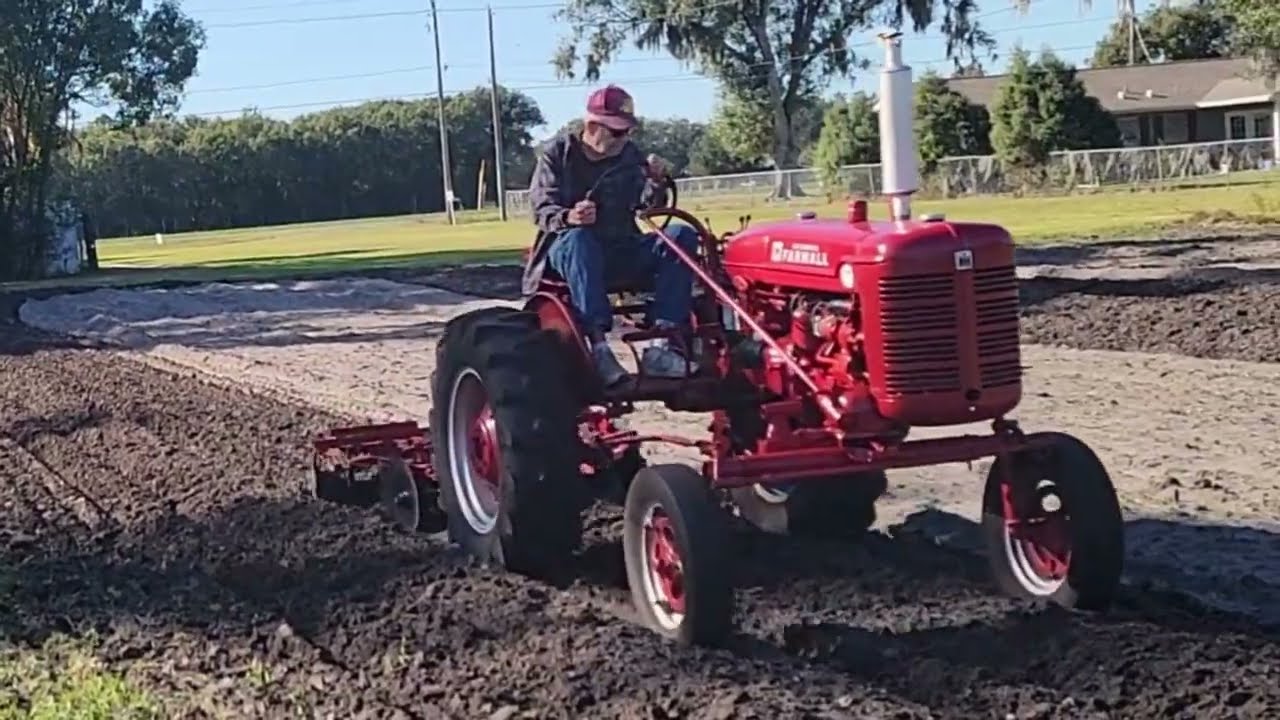 Farming with Grandpa's 1950 Farmall Super A for the first time in 40 yrs.