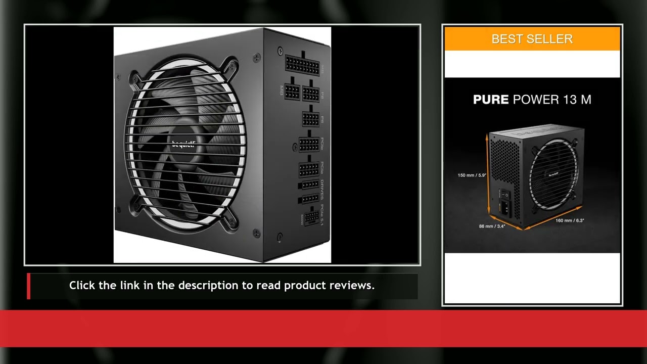 be quiet! Pure Power 13 M 1000W, ATX 3.1, Fully Modular PSU, 80+ Gold