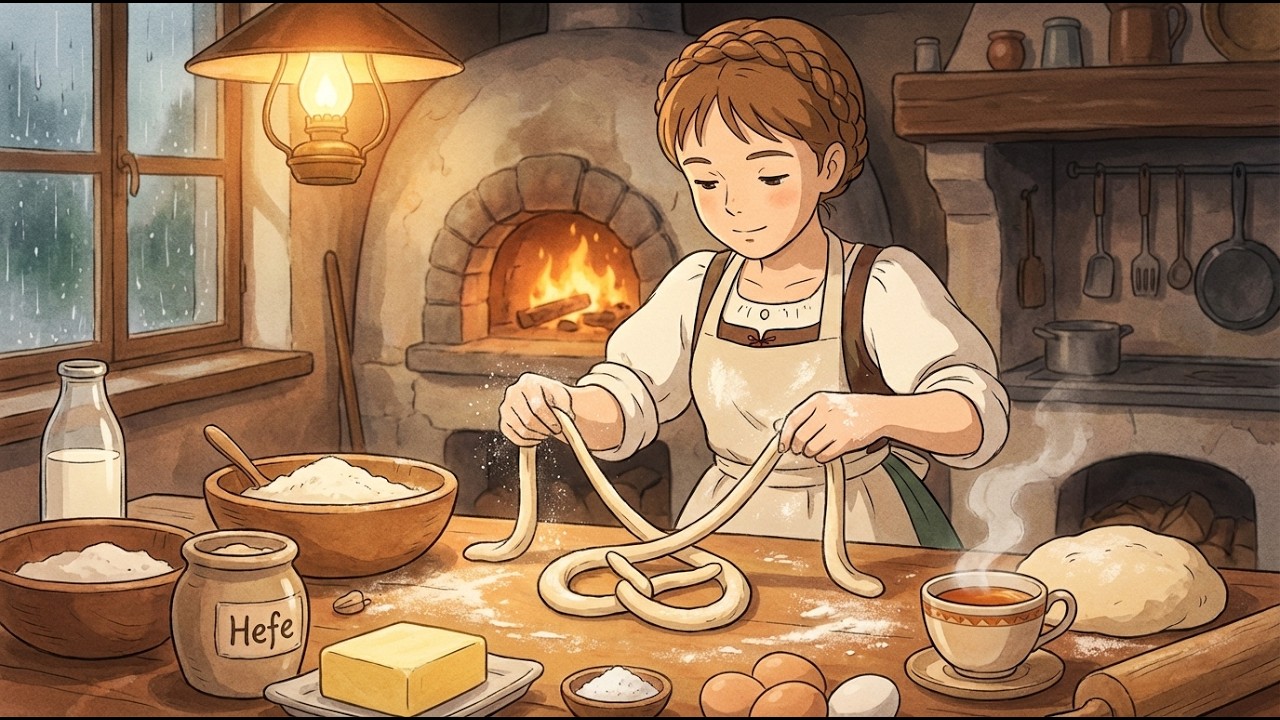 Cozy Autumn Brezeln: Twist, Lye Bath, Stone Oven Crunch | Ghibli Style Slow Living & Cooking
