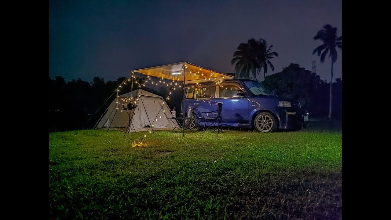 Scion Xb/Toyota BB Camping (ASMR) in Driftwoods Action Park