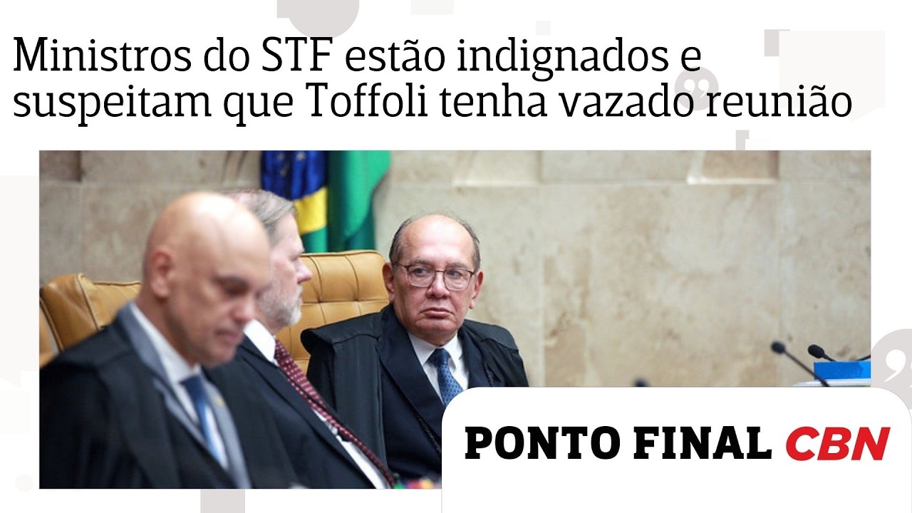Ministros do STF est&atilde;o indignados e suspeitam que Toffoli tenha vazado reuni&atilde;o sobre o caso Master