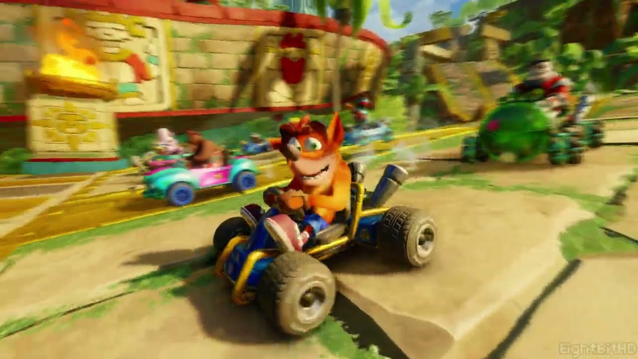 CRASH TEAM RACING [PS4] Gameplay (Race Track: Papu's Pyramid)