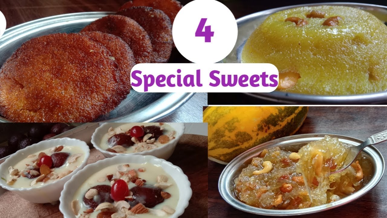 ಖುಷಿ ಸಂತೋಷವನ್ನು ಈ 4 ಸಿಹಿ ಅಡುಗೆ ಮೂಲಕ ವ್ಯಕ್ತಪಡಿಸಿ | Spread Happiness with these 4  Sweet Recipes