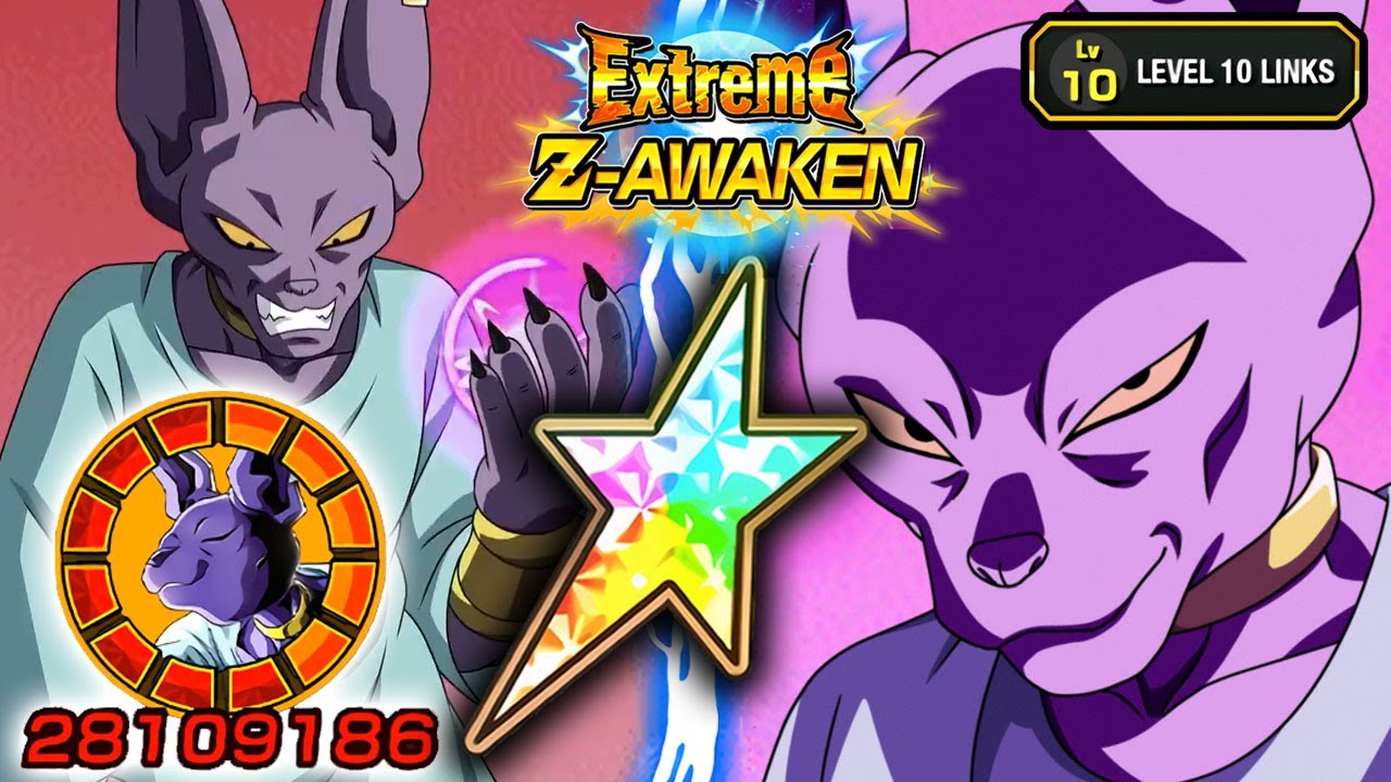 100% EZA LR PAJAMAS BEERUS LEVEL 10 LINKS SHOWCASE! Dragon Ball Z Dokkan Battle