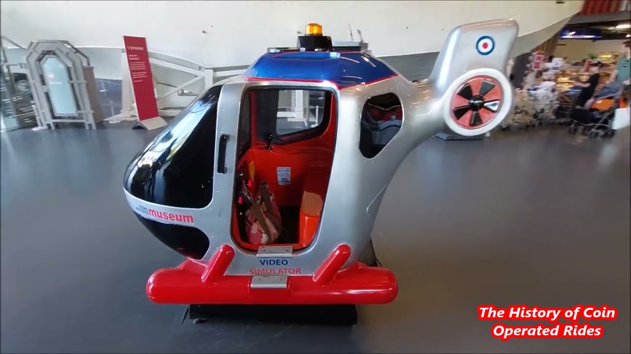 2000s Jolly Roger Coin Operated Helicopter Kiddie Ride - Helicopter Simulator