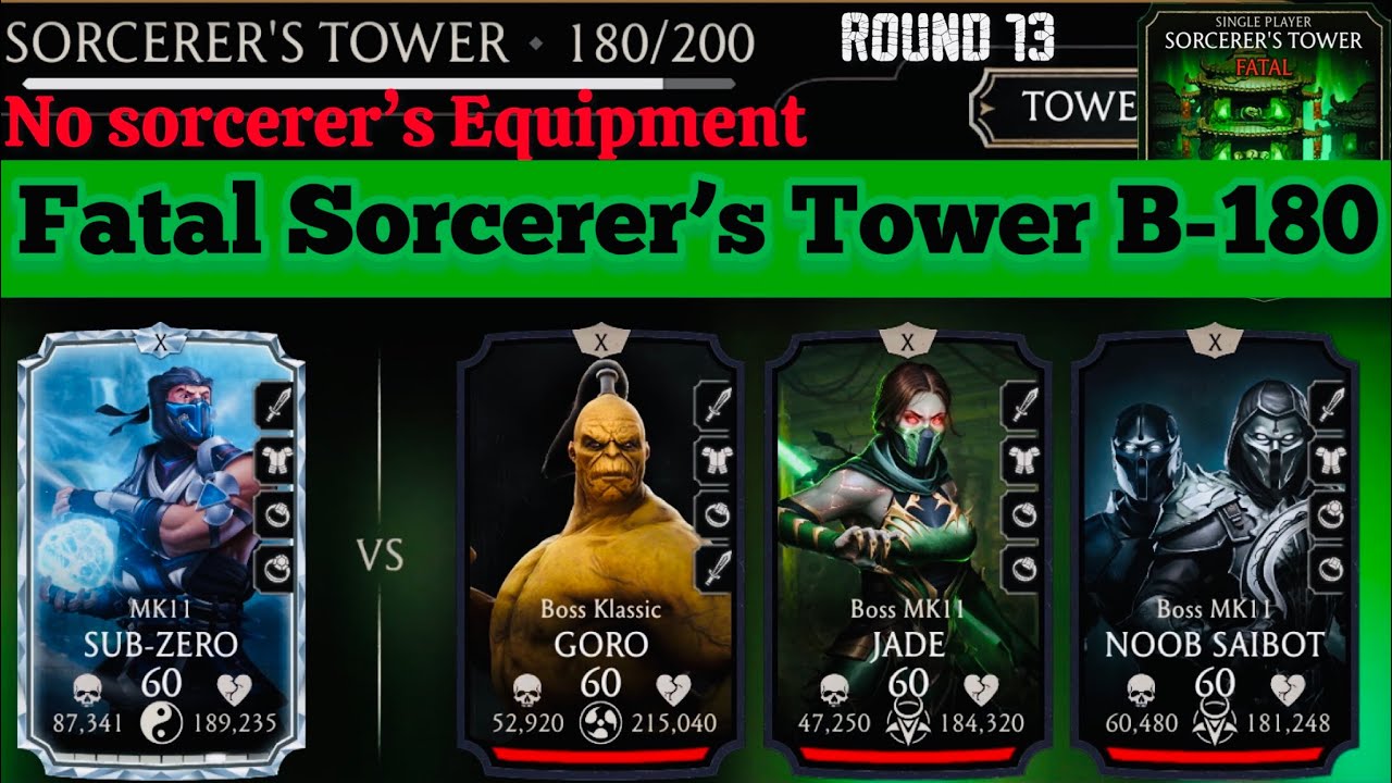 Fatal Sorcerer’s Tower Boss Battle 180 Fight + Reward MK Mobile