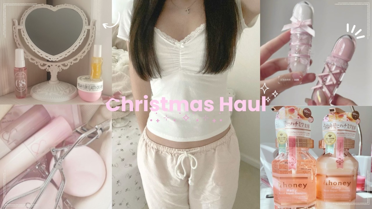 CHRISTMAS HAUL 2025 🌸🍥🍙 /gifts, self care stuff, stickers...