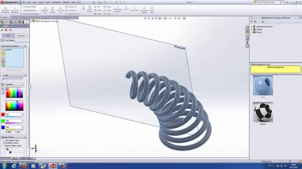SolidWorks How to make a Conic Spring