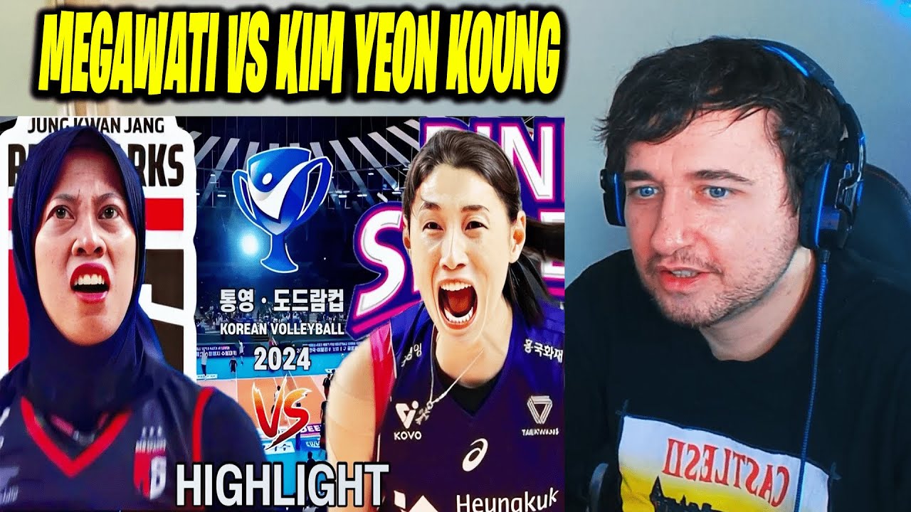DUEL Megawati Vs Kim Yeon Koung | RED SPARKS Vs PINK SPIDERS, KOVO Cup 2024 (REACTION!!)