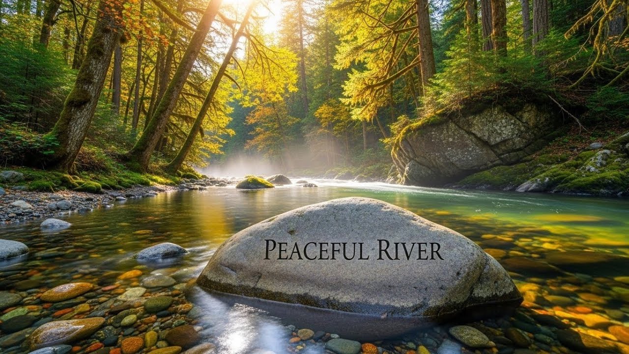 Tranquil River Flow 🌿 Soothing Nature Soundscape for Sleep and Stress Relief #383