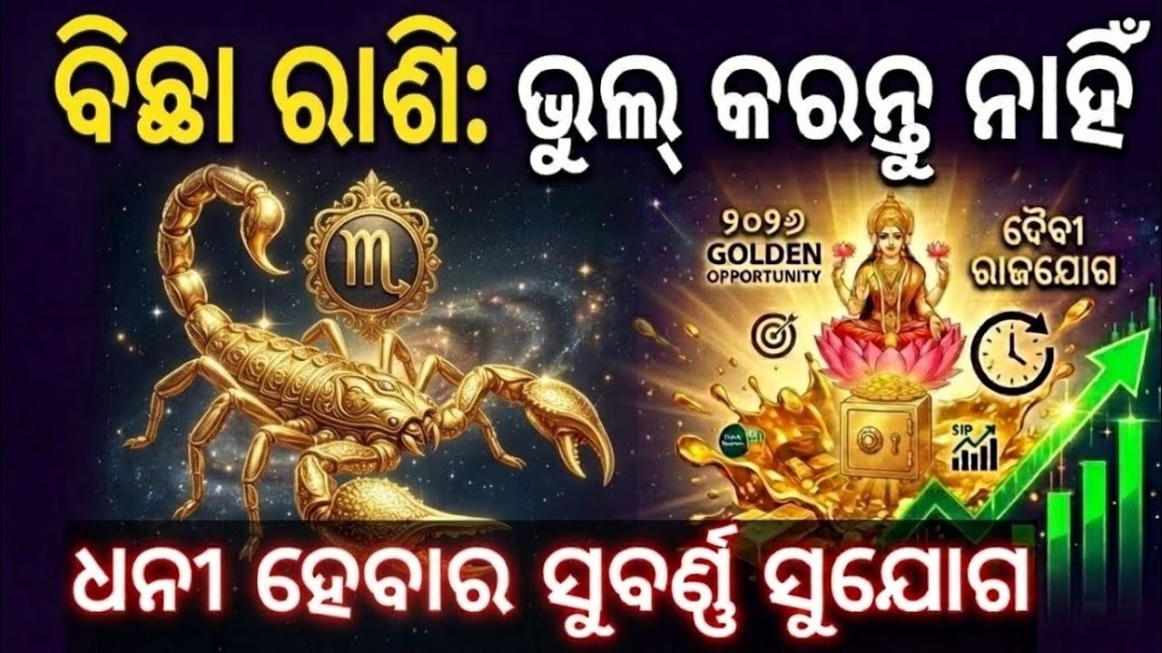 ବିଛା ରାଶି: ୨୦୨୬ ଧନୀ ହେବାର ମହାଯୋଗ 💸 | Scorpio 2026 Financial Horoscope | Share market prediction|