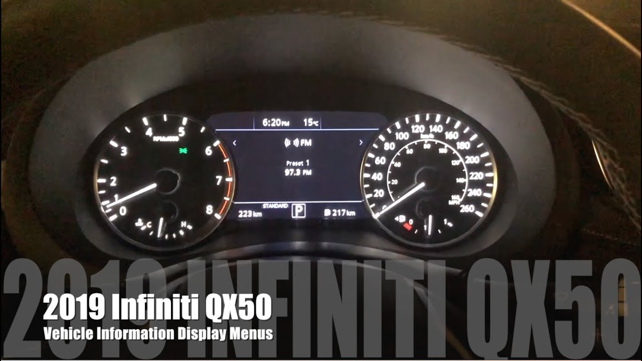 2019 Infiniti QX50-Vehicle Info Display Menus