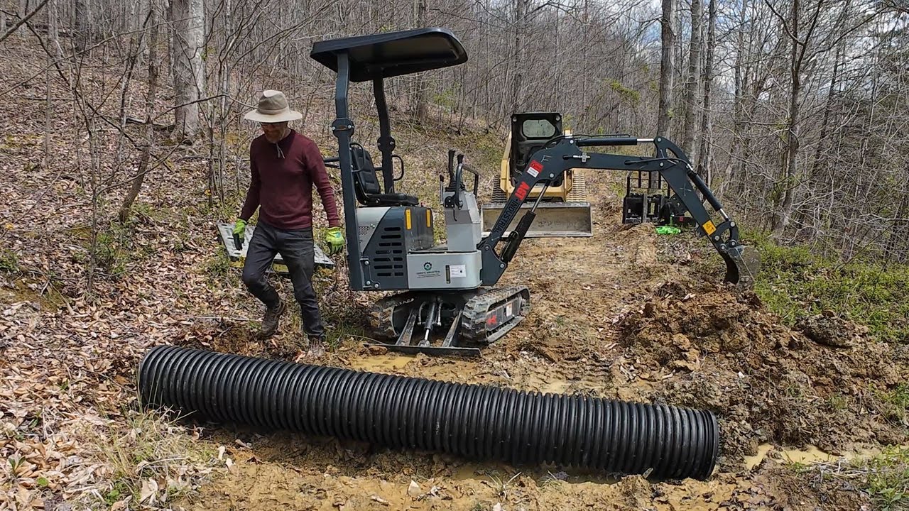 Doing Real Work with the Chinese Mini Excavator - Installing Culverts