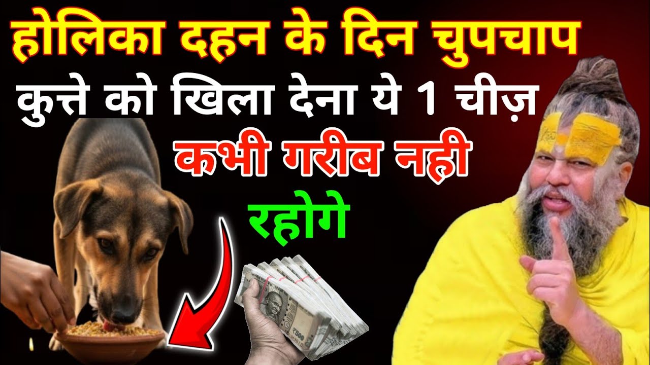 होलिका दहन के दिन कुत्ते को चुपचाप से खिला देना ये 1 चीज, तत्काल गरीबी होगी दूर Premanand Ji Maharaj