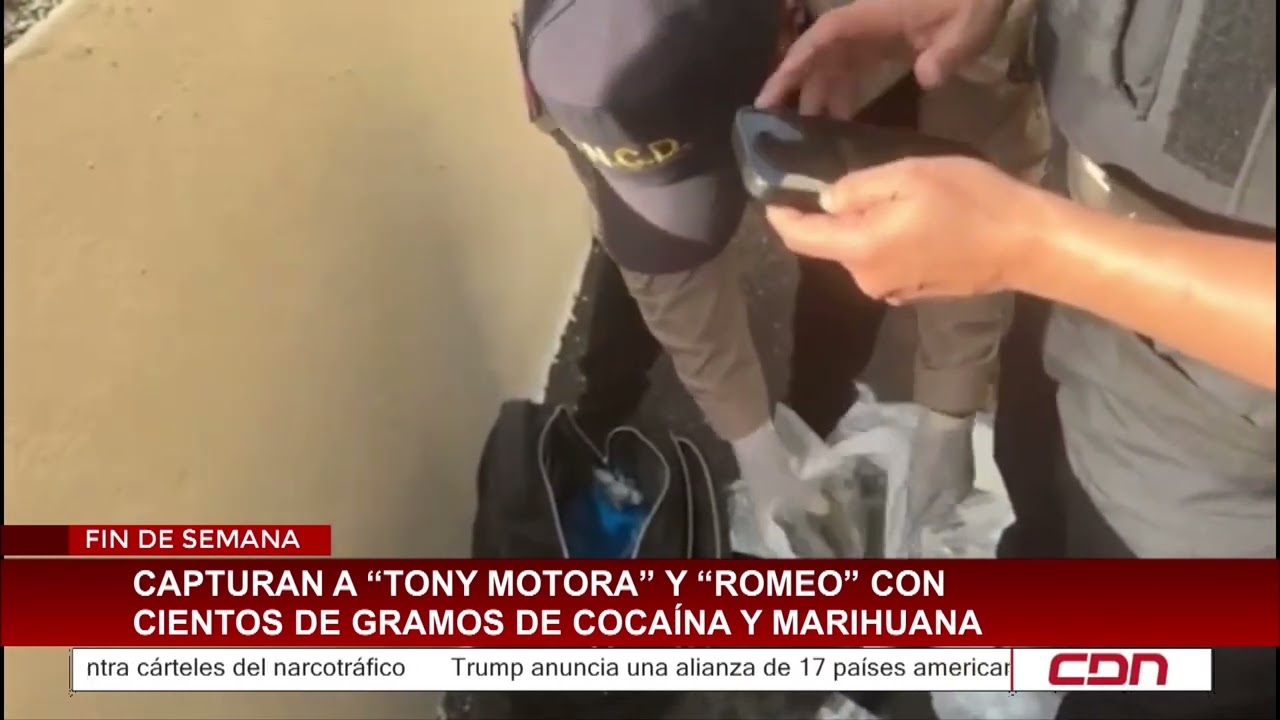 Capturan a “Tony Motora” y “Romeo” con cientos de gramos de cocaína y marihuana