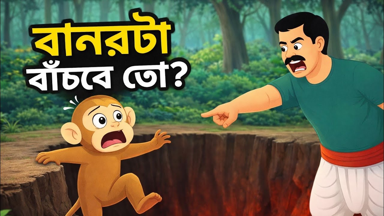 বিশ্বস্ত এক বানর এবং এক ভাগ্যবান কৃষক | kahani | Bangla cartoon story | cartoon |Bangla kahaniya