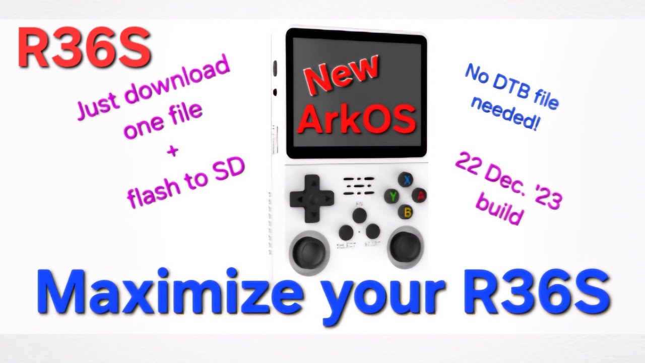 READ 'DESCRIPTION' BELOW! R36S ArkOS update - Step-by-step tutorial - Real time - Performance boost