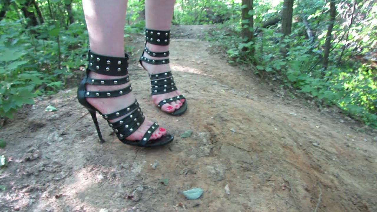 gladiator high heels sandals abused, high heels abuse, ruined high heels, wet high heels (# 219)