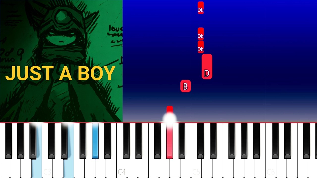 JUST A BOY - DrINsaNE (Piano Tutorial)