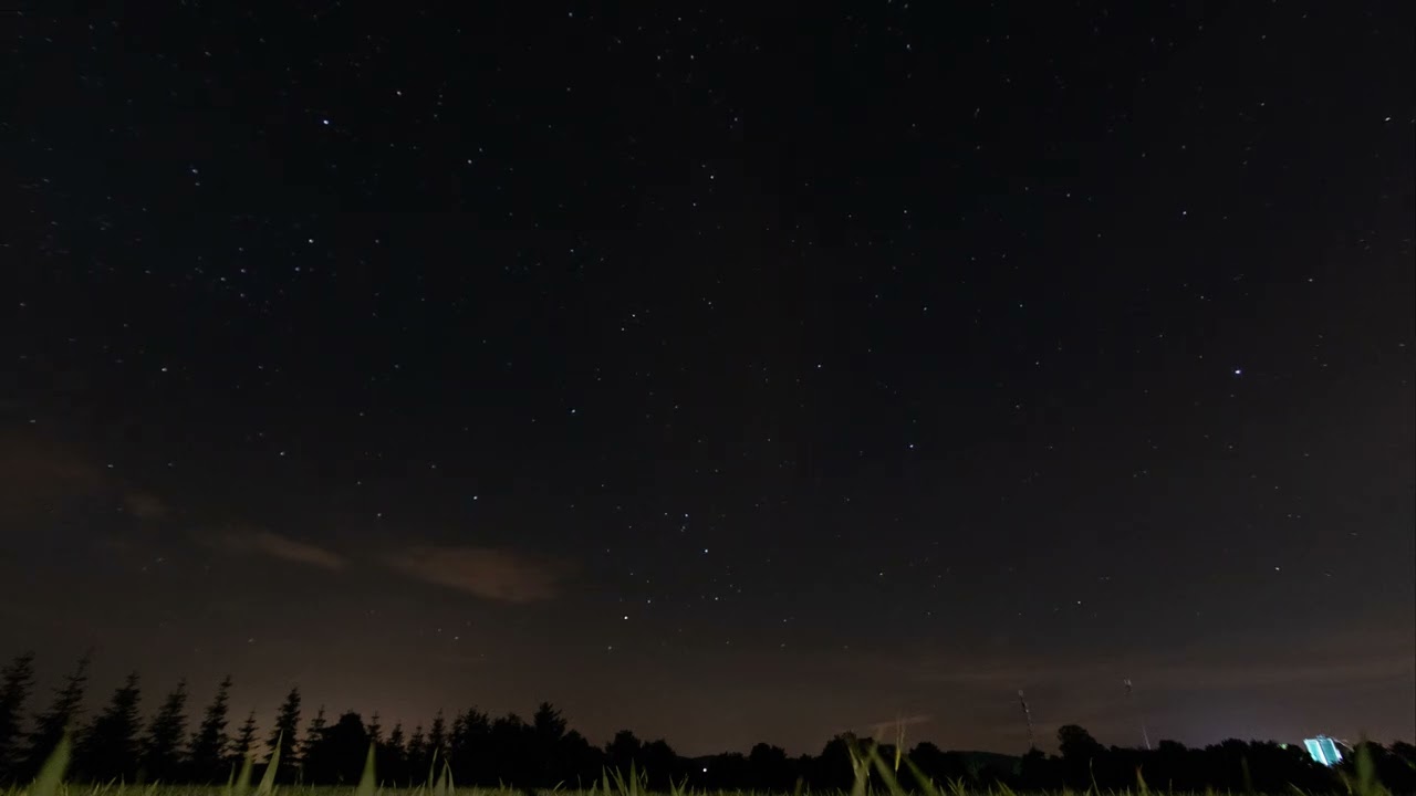 4K Night Sky Stars Milkyway fogged lens - südl. Nachthimmel Milchstraße beschlagenes Objektiv :(