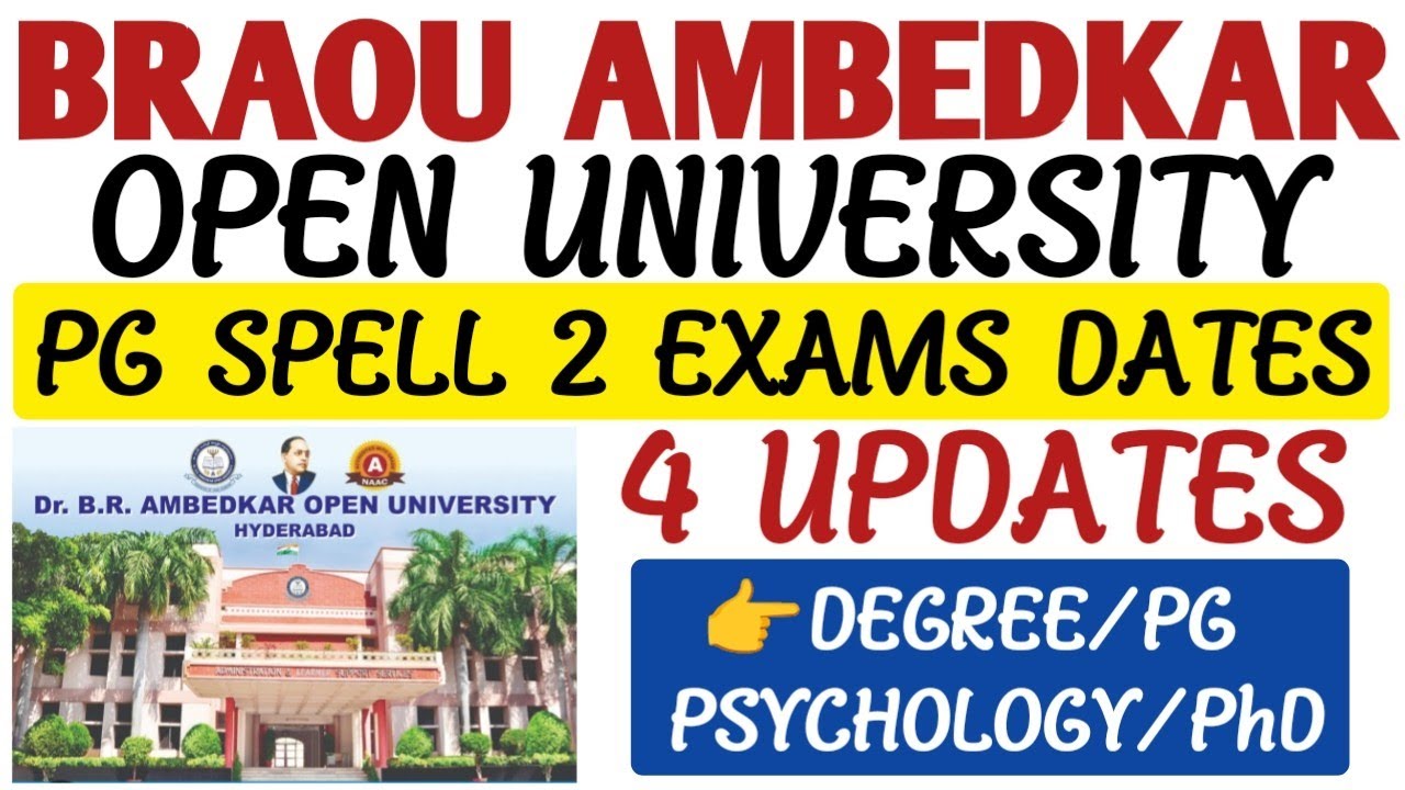 Open pg Spell 2 Exams in Ambedkar Open University@StudentUpdates247 