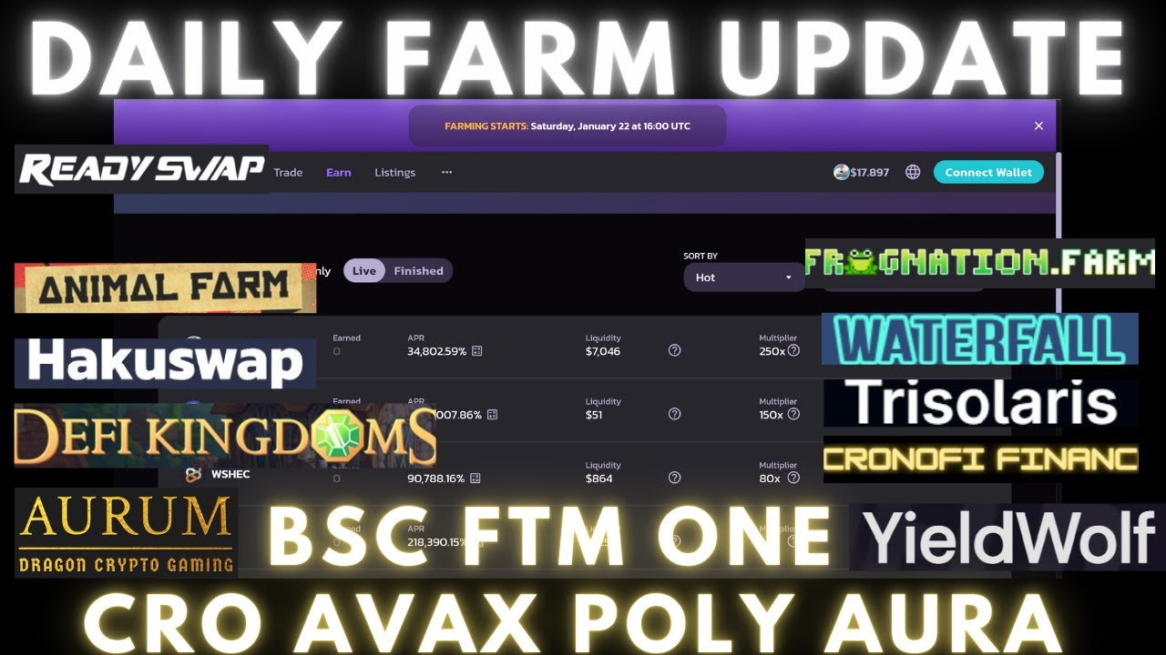 Daily Degen Farm Update | BSC-FTM-ONE-CRO-AVAX-POLY-AURA | New Farms and L2s