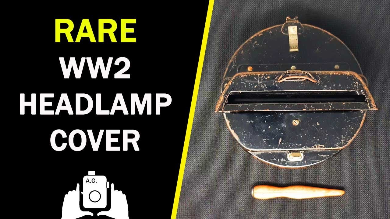 (2) RARE WW2 blackout headlamp cover