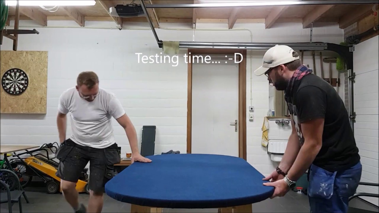 2 idiots at work - making a poker table
