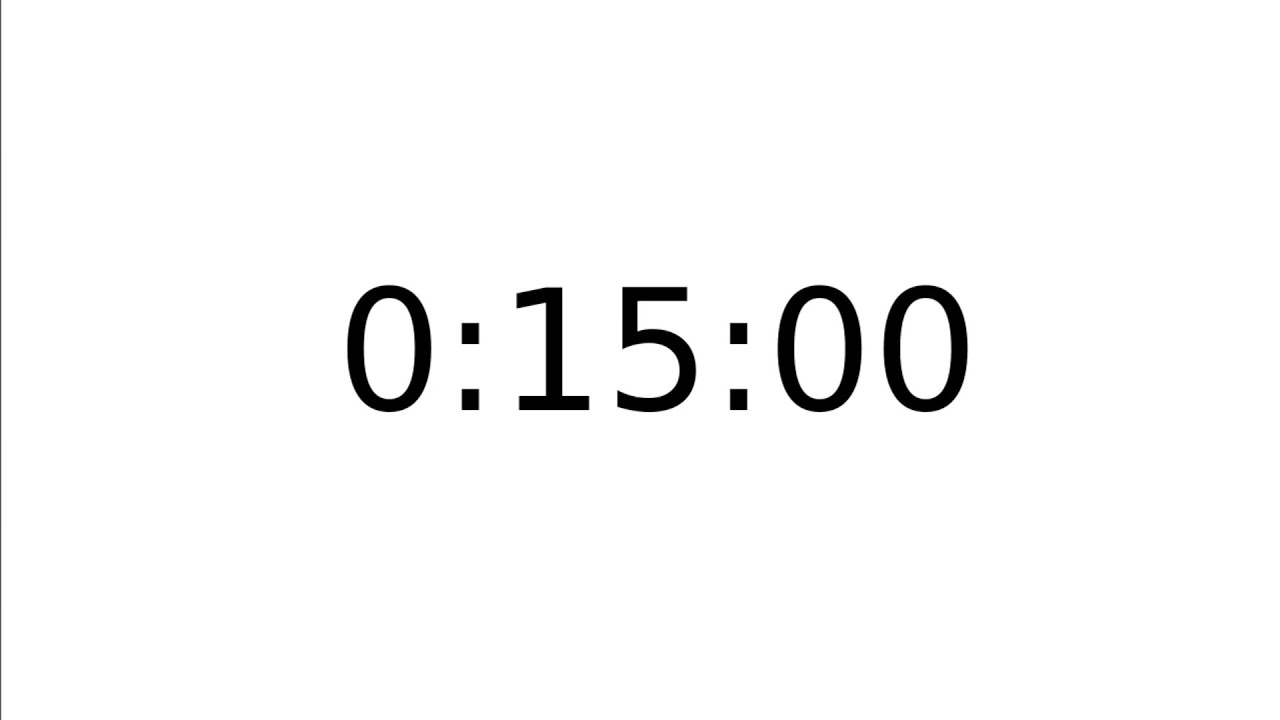 15 Minute Silent Timer