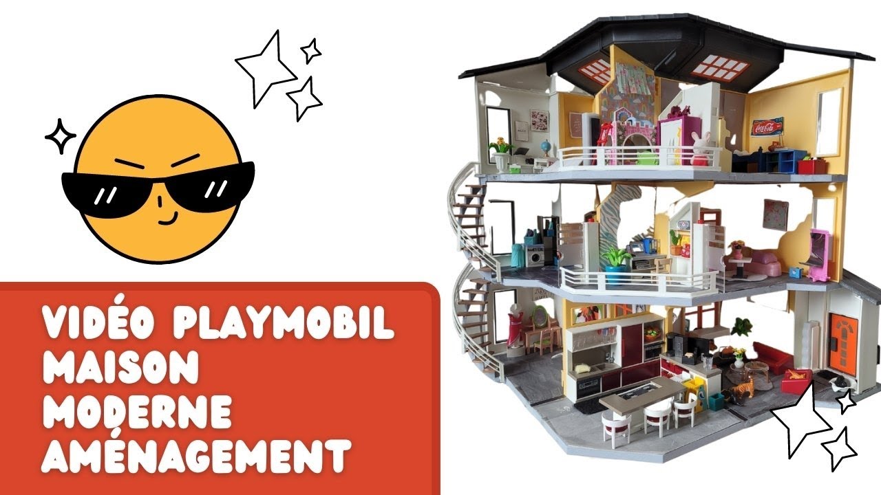vidéo playmobil maison moderne aménagement #videoplaymobil #playmobilvideos