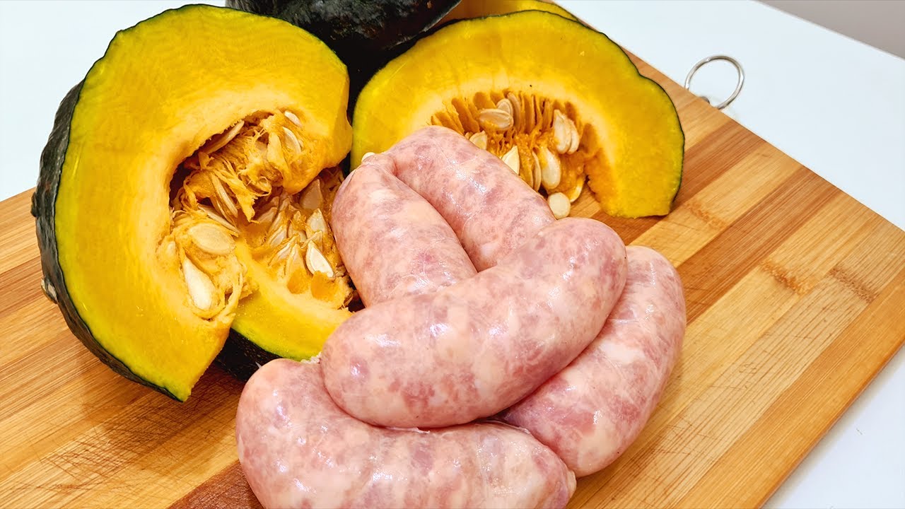 fiquei sem fala !!!  Abobora com linguiça ?  a melhor receita que já fiz amei