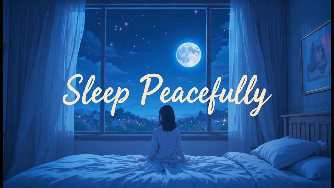 Fall Asleep Fast 🌙 Calm Melodious Sleep Music | Peaceful Night Window Ambience | QuietMuseMusic🎧
