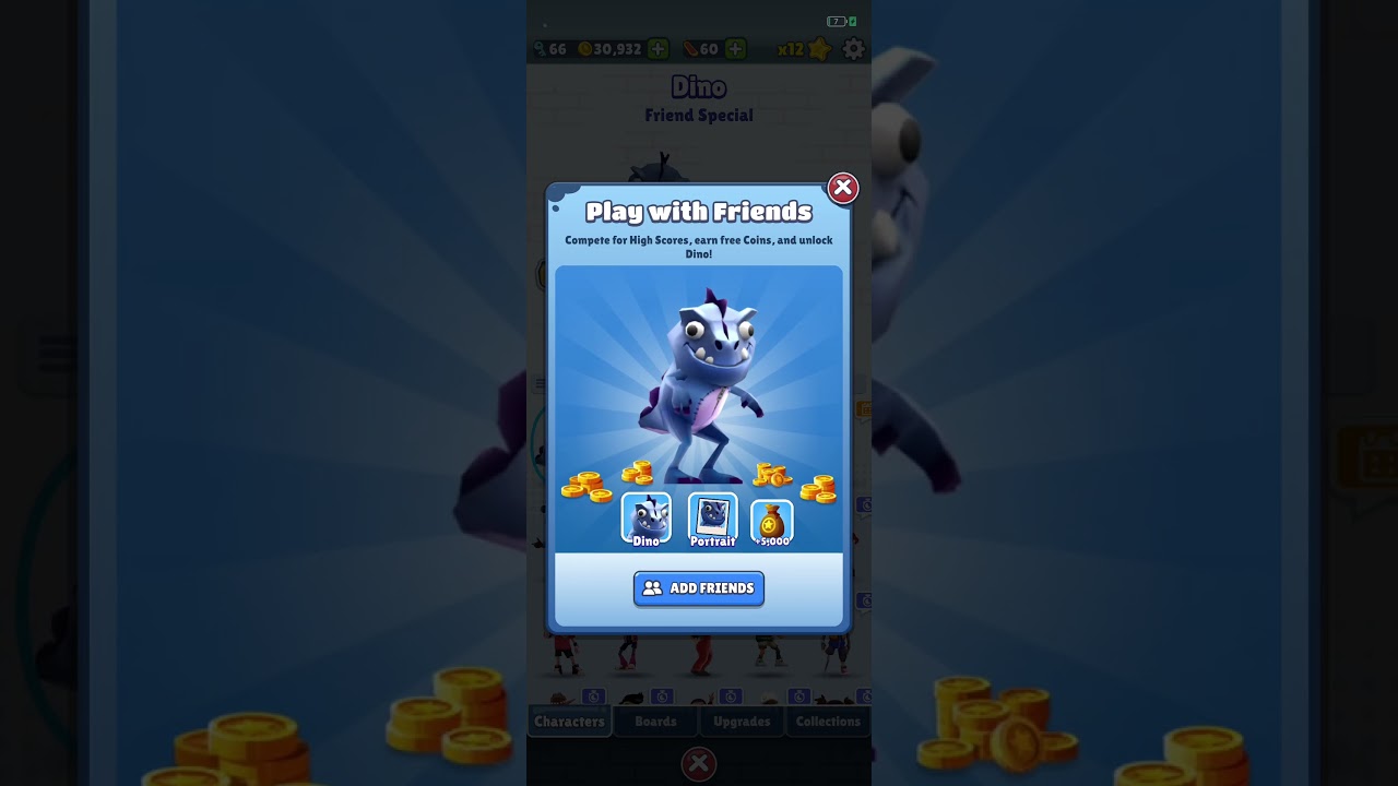 Help me to get Dino (write your player tag in the comment) #subwaysurfers #dino #gameplay