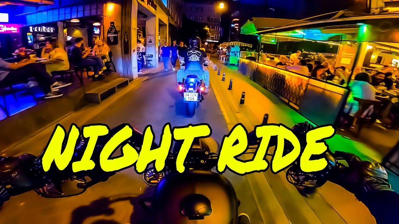 HARLEY DAVIDSON GECE SÜRÜŞÜ - KADIKÖY SOKAKLARI | SADECE EGZOZ SESİ
