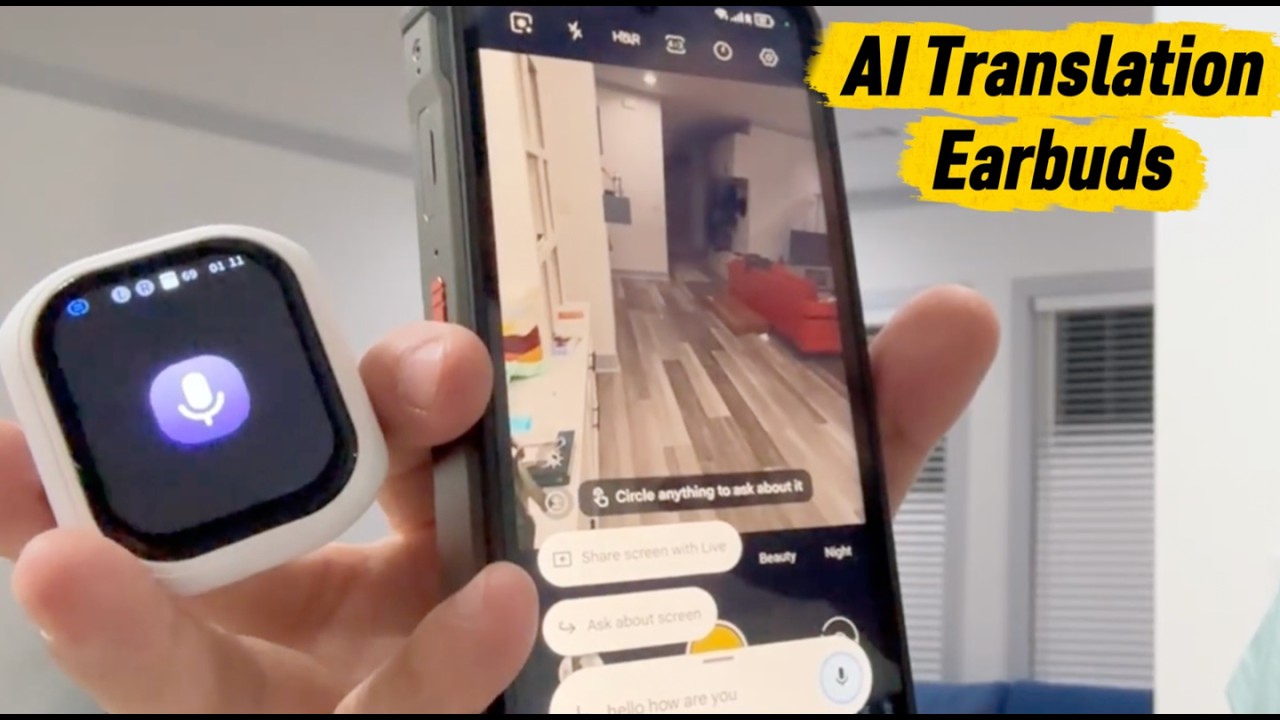 AI Translation Earbuds, Real Time Wireless Bluetooth Headphones,  In-Ear Translator Earphones