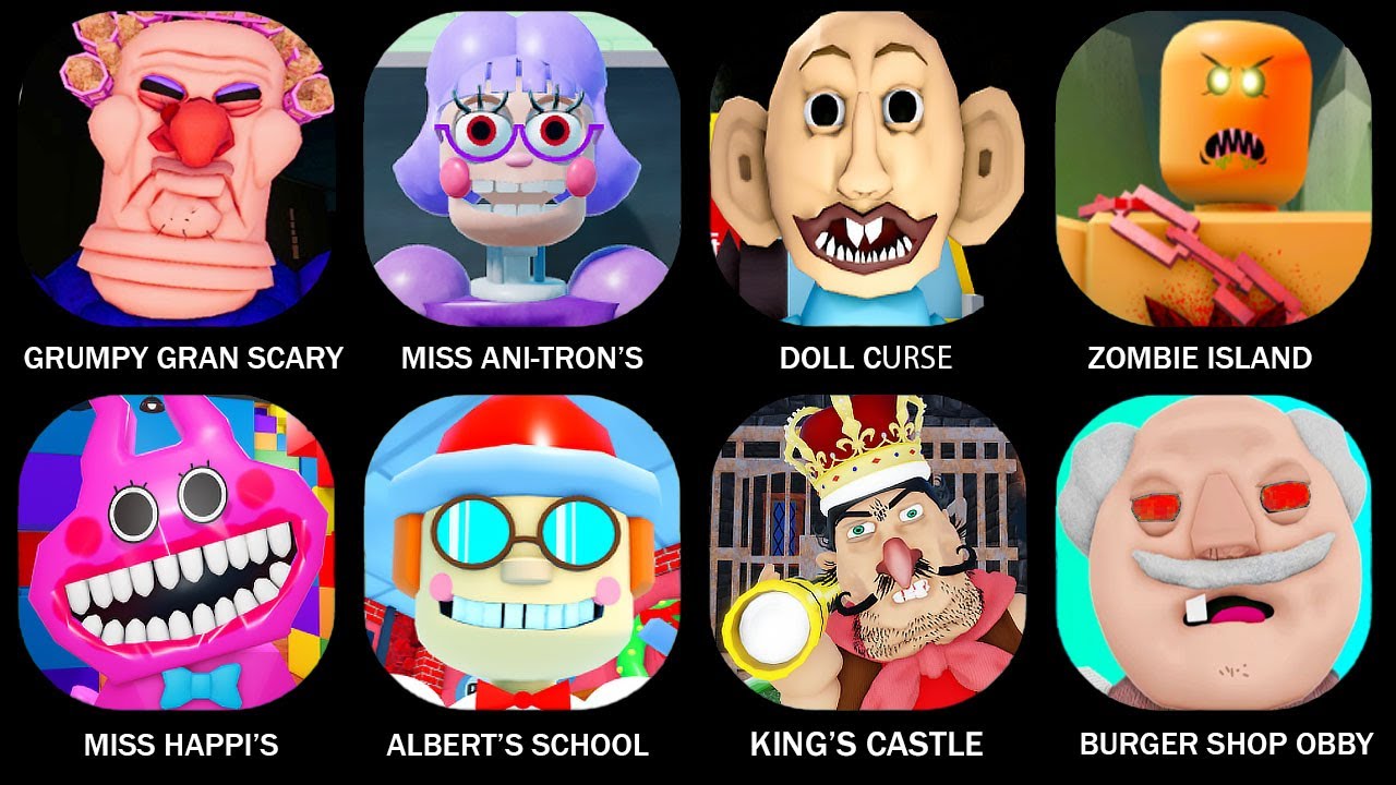 GRUMPY GRAN (SCARY OBBY), ESCAPE MISS ANI-TRON’S DETENTION, ESCAPE SCHOOL BULLY OBBY, ESCAPE #roblox