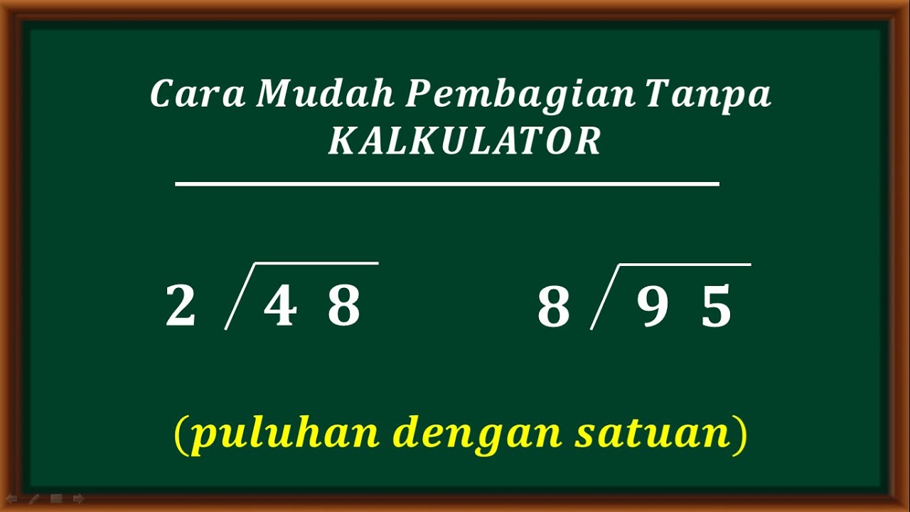 (PENTING!!!) - Cara mudah pembagian tanpa kalkulator | Porogapit