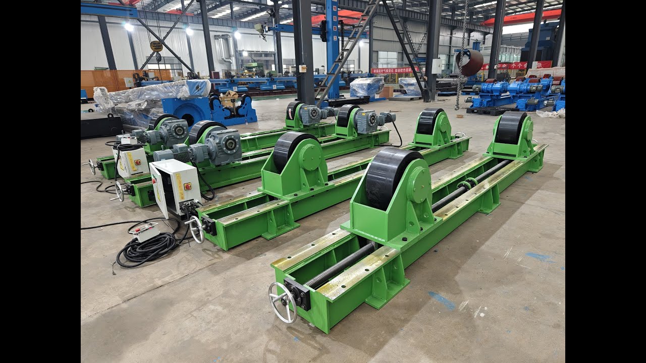 60 Tons Tank Welding Turning Roll working test (Manual Lead Screw Adjustment Helical Gear Type)