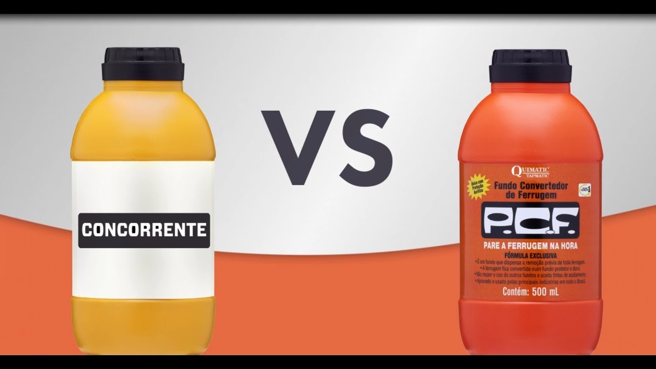 COMPARATIVO: PCF X Concorrente - Convertedor de ferrugem