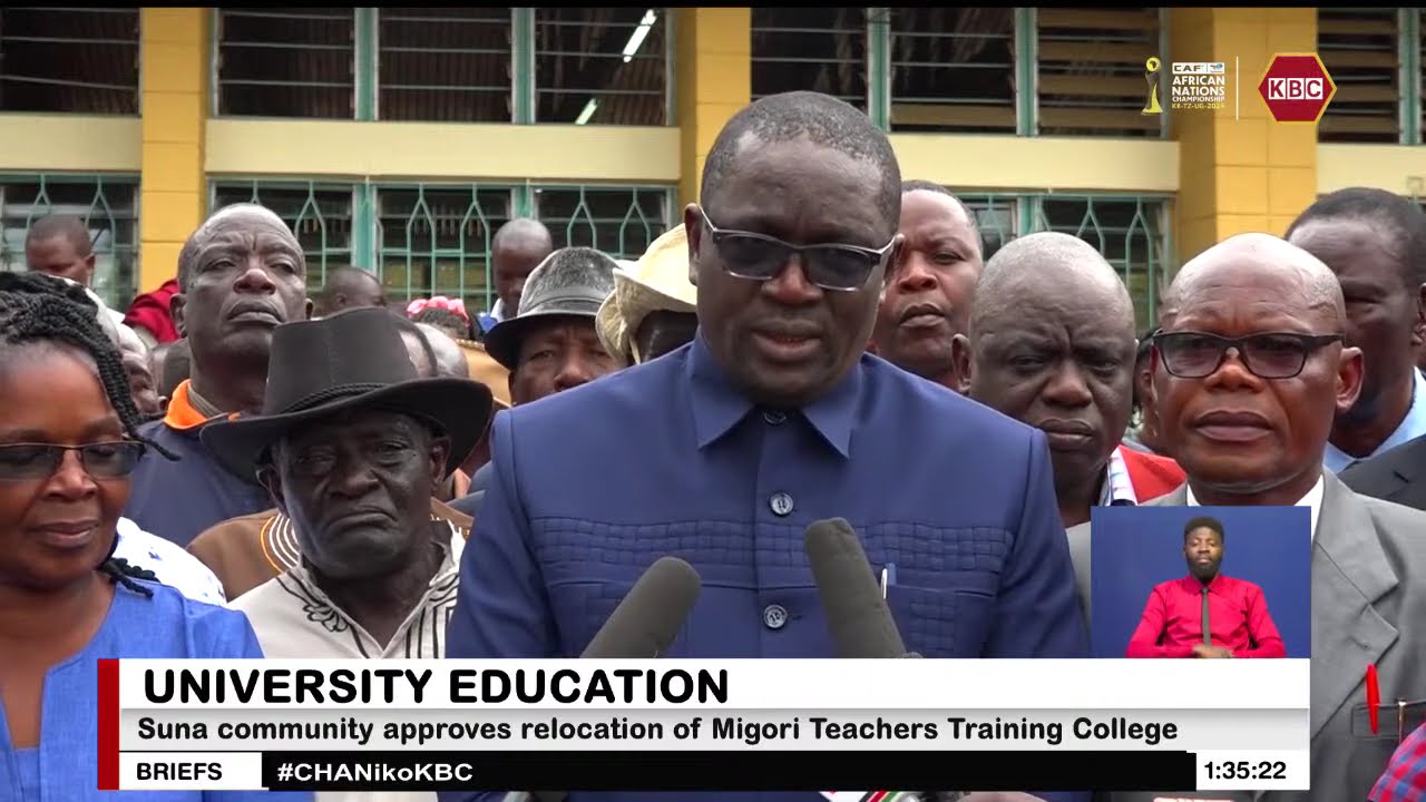 Suna community approves relocation of Migori Teachers Training College