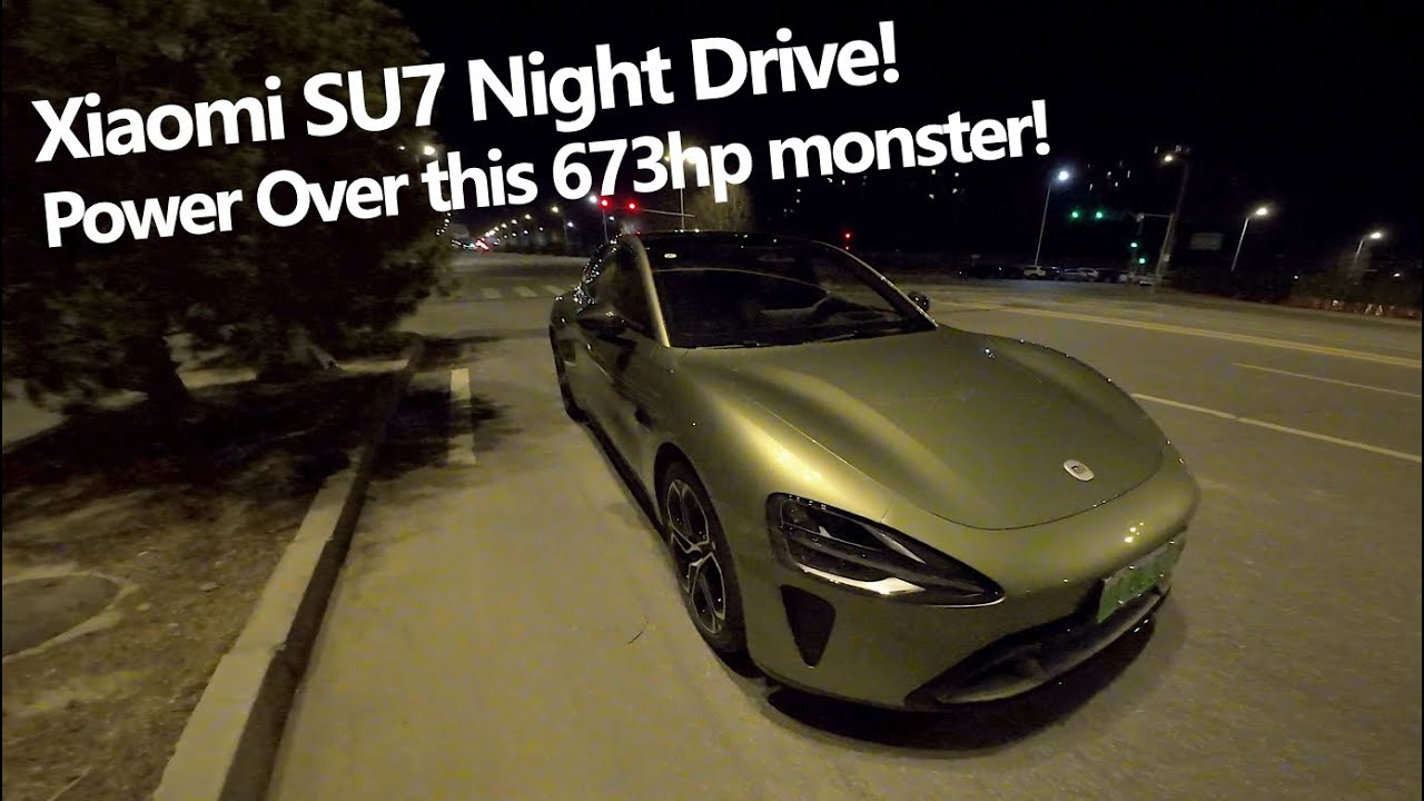 Xiaomi SU7 Night Drive POV! Power over this 673hp monster!