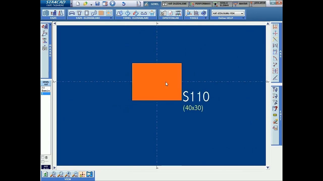 Sta4CAD v14.1 Eğitim Bölüm 1, Temel veri girişi