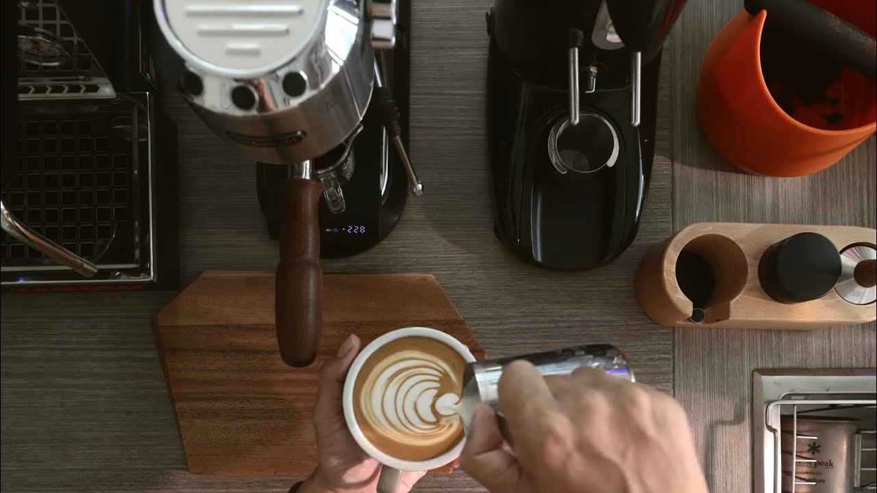 Morning Coffee XXIV | Make Coffee Latte | DeLonghi Dedica EC685. [ 4K ]