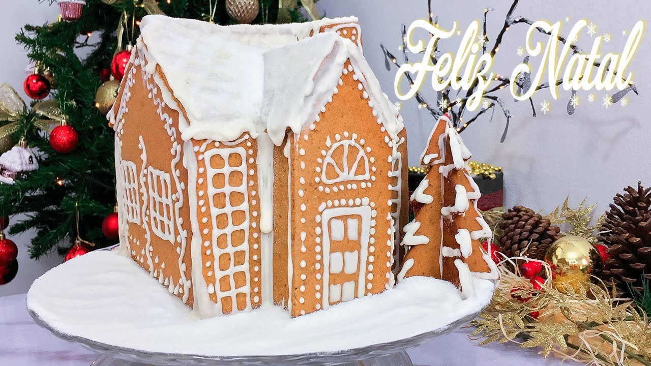 GINGERBREAD HOUSE AKA CASINHA DE BISCOITO DE GENGIBRE | RECEITAS DE NATAL
