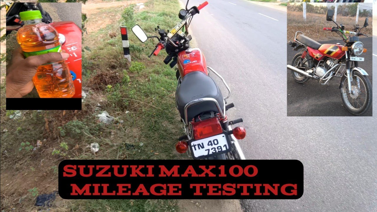 Suzuki Max100 Mileage Testing Video Part:1Bike Average Mileage 35+super👌🤟#suzuki#max100#100cc#tamil