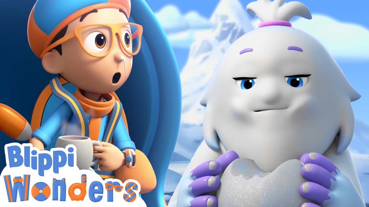 Blippi Meets a YETI! | Blippi Wonders | Cartoons for Kids | Moonbug Kids Playground